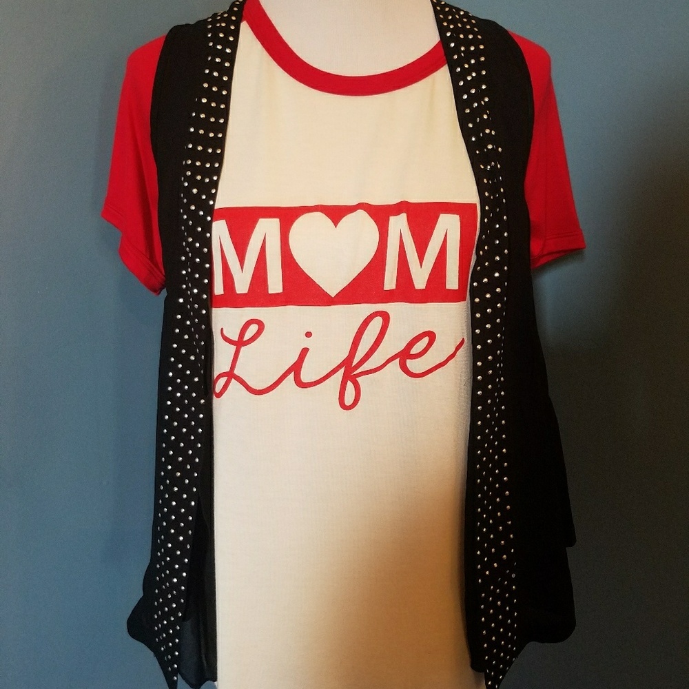 Black studded vest